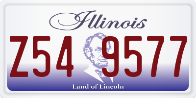 IL license plate Z549577