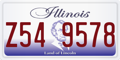 IL license plate Z549578
