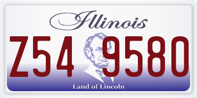 IL license plate Z549580