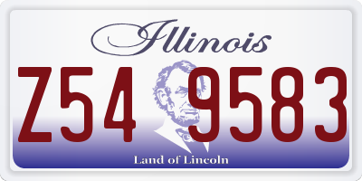 IL license plate Z549583