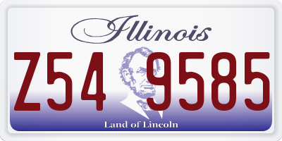 IL license plate Z549585