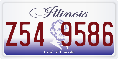 IL license plate Z549586