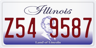 IL license plate Z549587