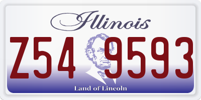 IL license plate Z549593