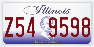 IL license plate Z549598