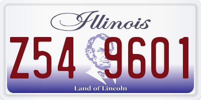 IL license plate Z549601