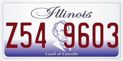 IL license plate Z549603