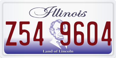IL license plate Z549604