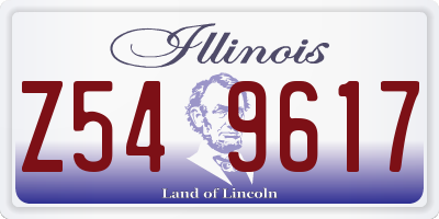 IL license plate Z549617