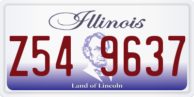 IL license plate Z549637