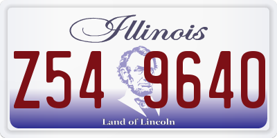 IL license plate Z549640