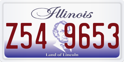 IL license plate Z549653