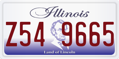 IL license plate Z549665