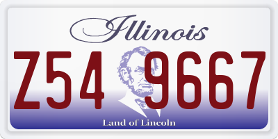 IL license plate Z549667