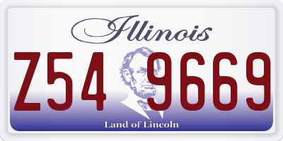 IL license plate Z549669