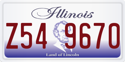 IL license plate Z549670