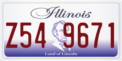IL license plate Z549671