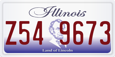 IL license plate Z549673