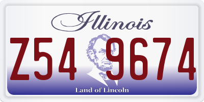 IL license plate Z549674