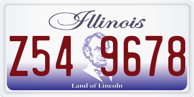 IL license plate Z549678