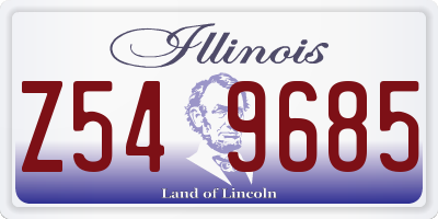 IL license plate Z549685