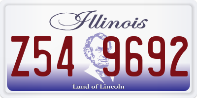 IL license plate Z549692