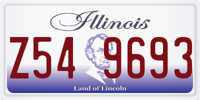 IL license plate Z549693