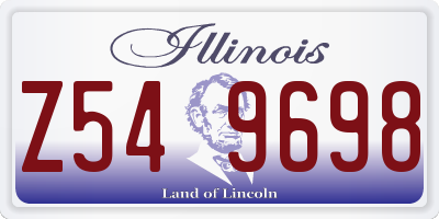 IL license plate Z549698