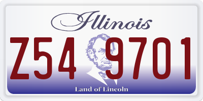 IL license plate Z549701