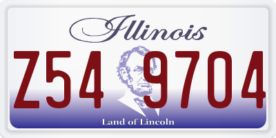 IL license plate Z549704