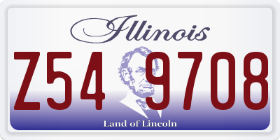 IL license plate Z549708