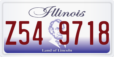 IL license plate Z549718