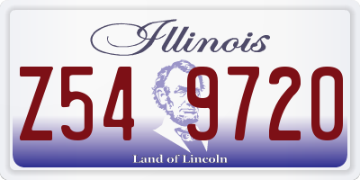 IL license plate Z549720