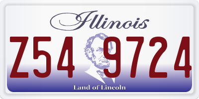 IL license plate Z549724