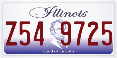 IL license plate Z549725