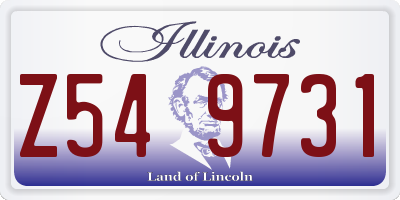 IL license plate Z549731