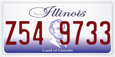 IL license plate Z549733