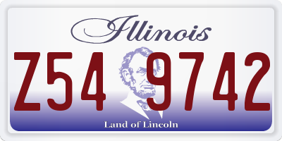 IL license plate Z549742
