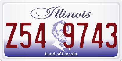 IL license plate Z549743