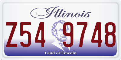 IL license plate Z549748