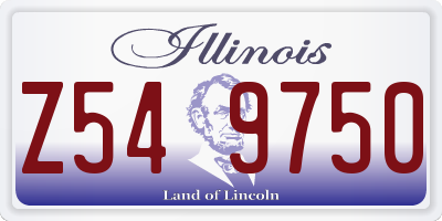 IL license plate Z549750