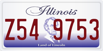 IL license plate Z549753