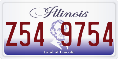 IL license plate Z549754