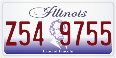 IL license plate Z549755