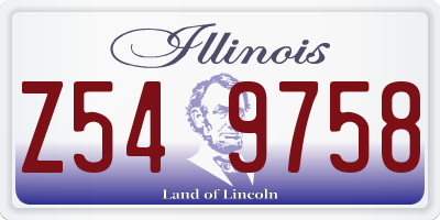 IL license plate Z549758