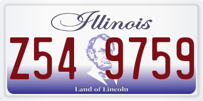 IL license plate Z549759