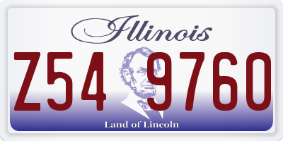 IL license plate Z549760