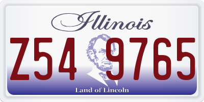 IL license plate Z549765