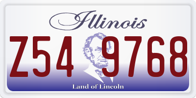 IL license plate Z549768
