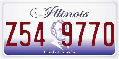 IL license plate Z549770